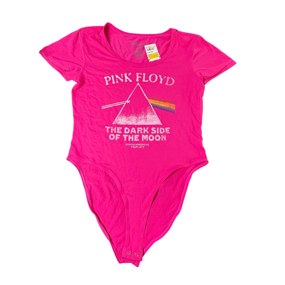 Pink Floyd The Dark Side of the Moon Bodysuit LRG JRS Hot Pink‎ Graphic Tee